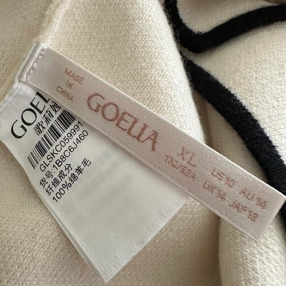 GOELIA Women's Off-White Button Front Cardigan - Size 10 NWT - Picture 6 of 8